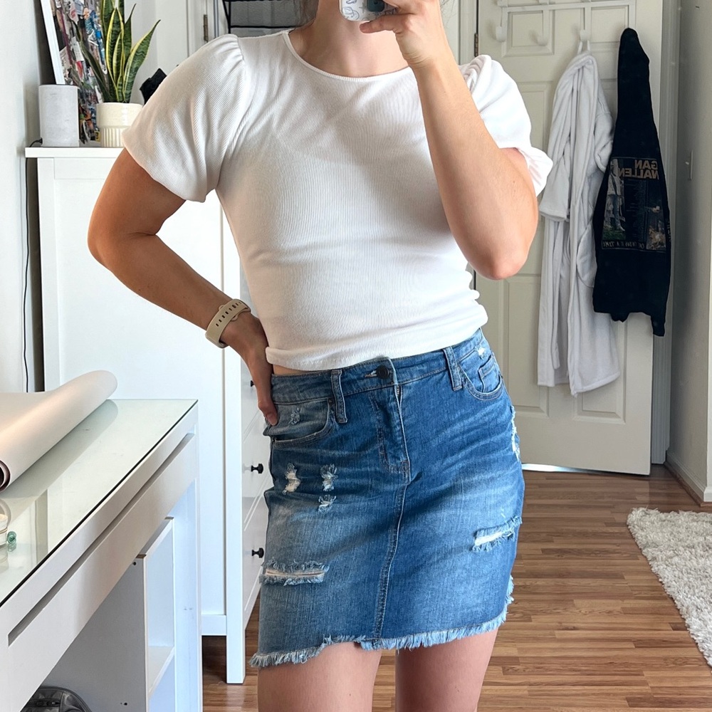 Denim Mini Skirt